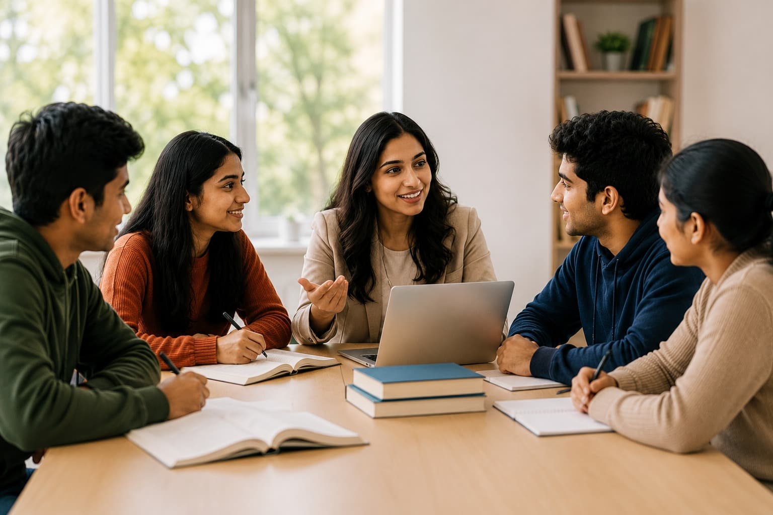 Students learning at The Opus Way